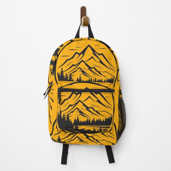 Item preview, Minimalistic rocky mountains with lake and trees designed and sold by Art Happens.