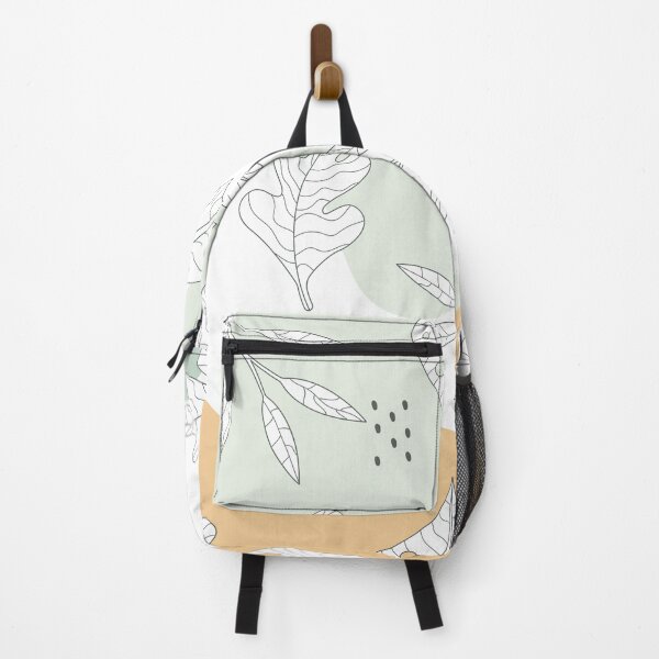 Item preview, Linear tropical leaves with a pastel-colored background designed and sold by AlfredoBela.
