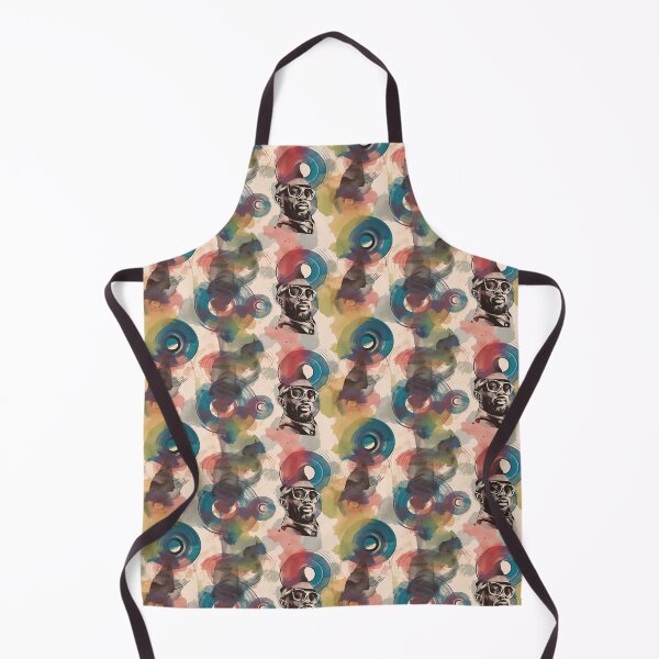 Item preview, Bright Vintage Curtis Mayfield & Vinyl Record Pattern – Retro Multicolored Design designed and sold by Retro-ArtDeco.