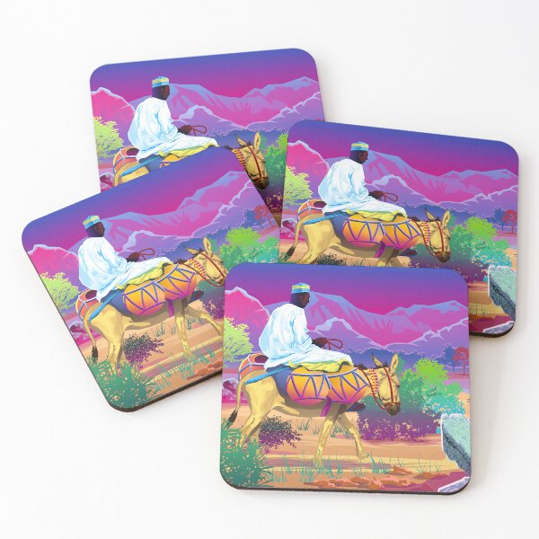 Item preview, Man Riding a Donkey Arrives Home designed and sold by Vector-Artist.