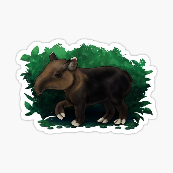 Vista previa del artículo con la obra «Pequeño tapir de montaña», diseñado y vendido por ElementalEmbers.
