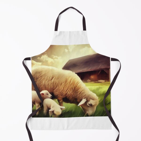 Item preview, Sheep with lambs illustration designed and sold by Witty-Kids.