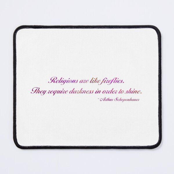 Item preview, "Religions are like fireflies..." quote - pink designed and sold by JadeRyder.