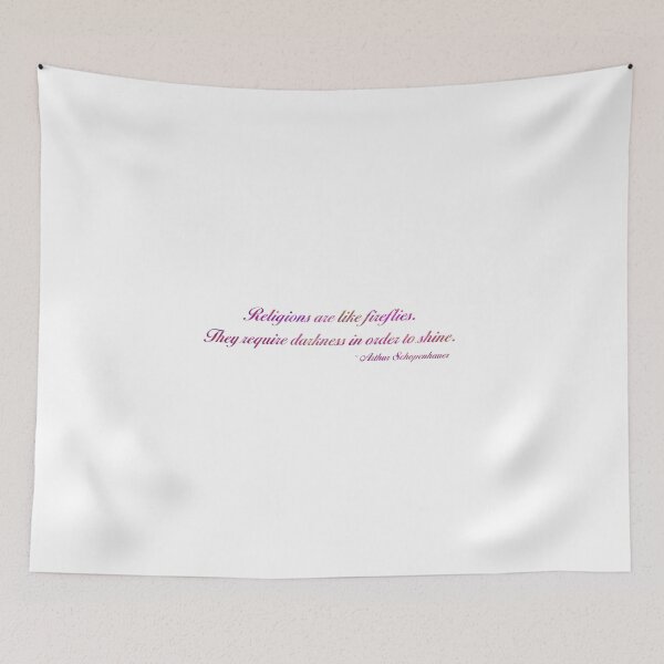 Item preview, "Religions are like fireflies..." quote - pink designed and sold by JadeRyder.