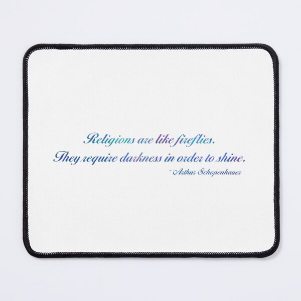 Item preview, "Religions are like fireflies..." quote - blue designed and sold by JadeRyder.