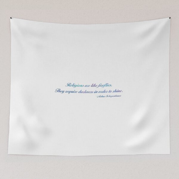 Item preview, "Religions are like fireflies..." quote - blue designed and sold by JadeRyder.