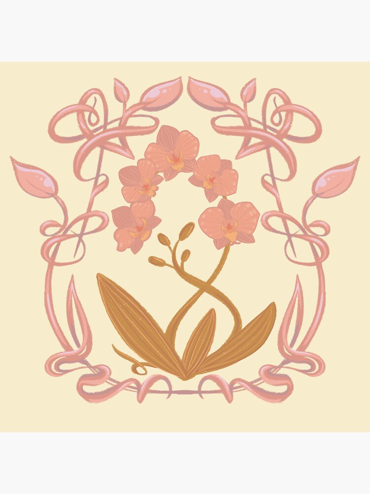 Thumbnail 3 of 3, Sticker, Pink Orchid designed and sold by X3NALADY.