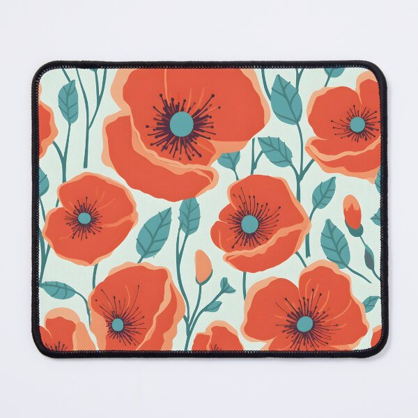 Item preview, Red poppies pattern designed and sold by enipra.