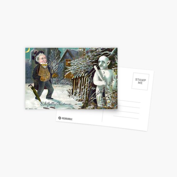 Item preview, Victorian Christmas Goblin Greetings, Weird and creepy Christmas designed and sold by forgottenbeauty.