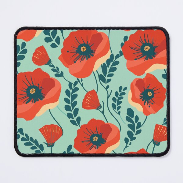 Item preview, Red poppies pattern designed and sold by enipra.
