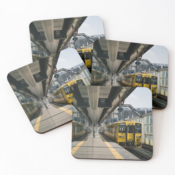 Item preview, Japanese Yellow Local Train at Station  designed and sold by JonesyDave.