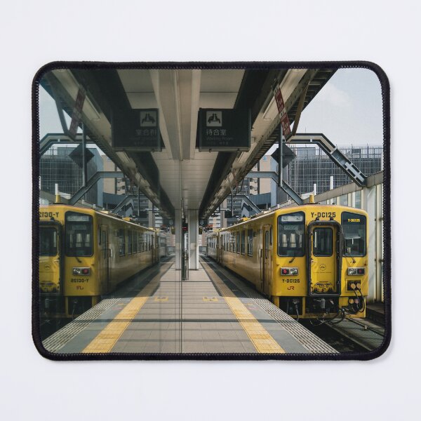 Item preview, Japanese Yellow Local Train at Station  designed and sold by JonesyDave.