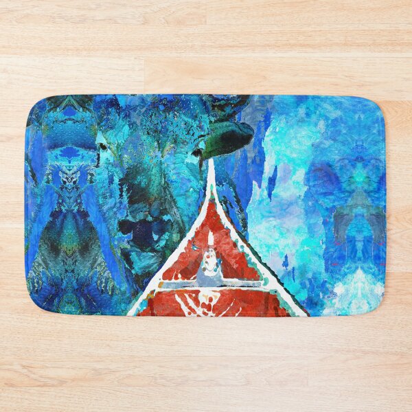 Item preview, Sacred Spirit Red Canoe Buffalo Bison Art designed and sold by Sharon Cummings Art.