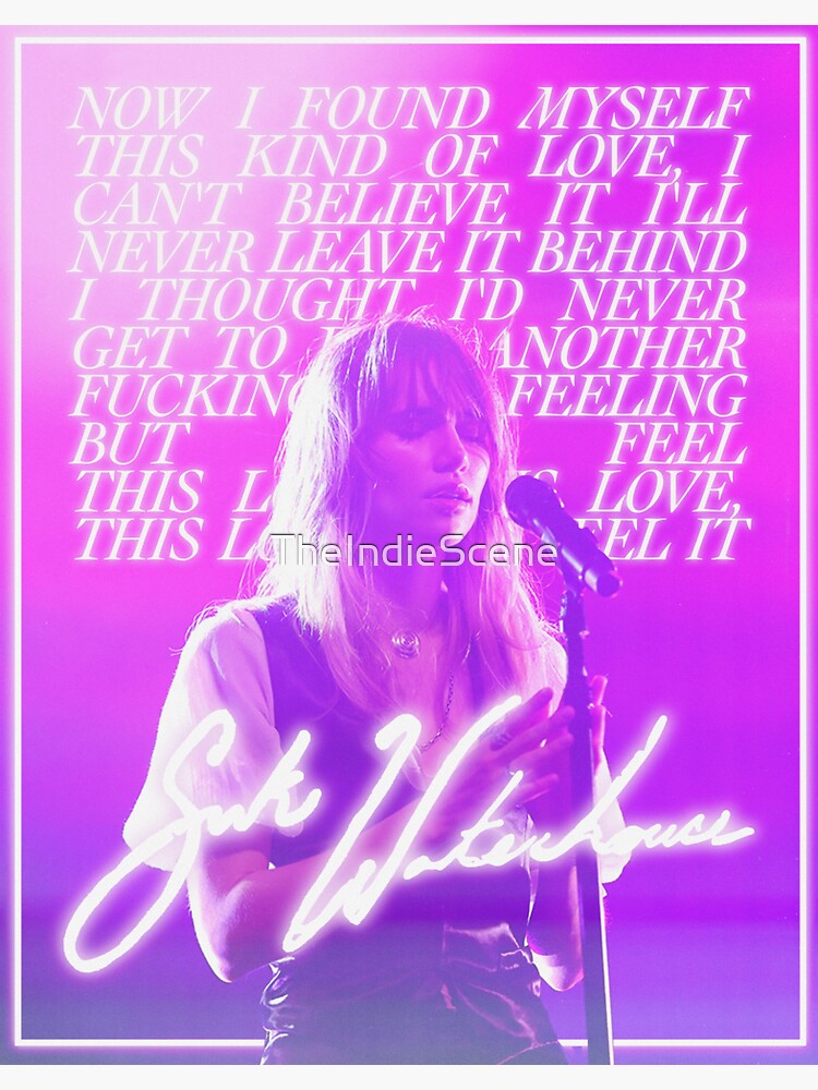 "Soft Glow To Love Lyrics Poster Suki Waterhouse" Sticker for Sale by