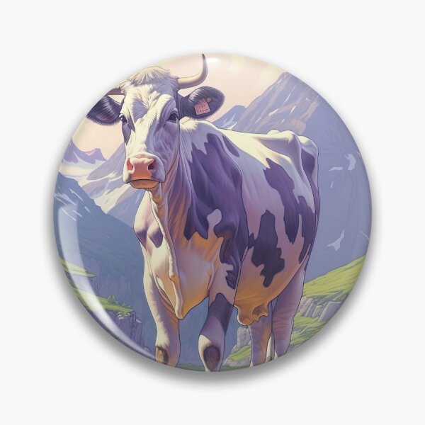Item preview, Purple cow stands in a meadow  designed and sold by abmkf.