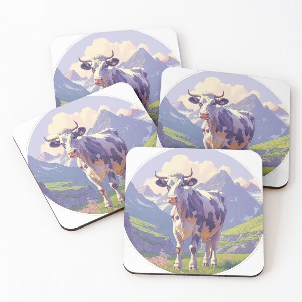 Item preview, Purple cow stands in a meadow  designed and sold by abmkf.