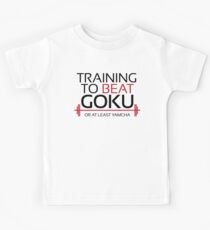 Camiseta para niños Entrenamiento para vencer a Goku - Yamcha - Black Letters