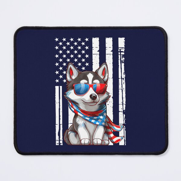 Item preview, Siberian Husky Dog American Flag Patriotic Dog 4th Of July designed and sold by franktact.