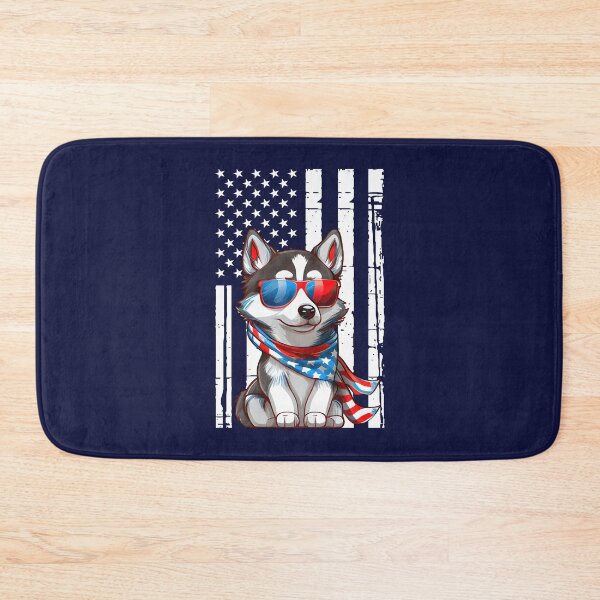 Item preview, Siberian Husky Dog American Flag Patriotic Dog 4th Of July designed and sold by franktact.