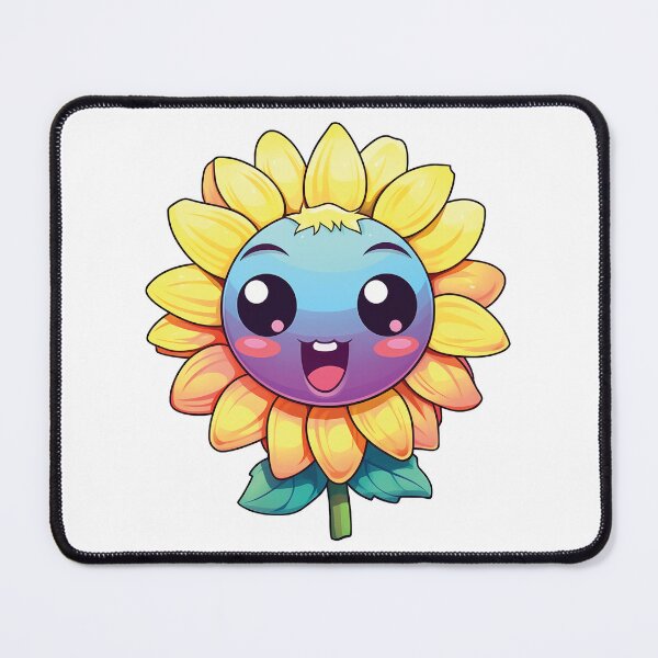 Artikelvorschau, Cute and Cheerful Kawaii Sunflower | Smiling Blooming Delight entworfen und verkauft von PopPopGfx.