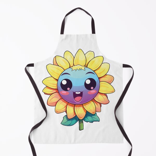Aperçu de l'œuvre Cute and Cheerful Kawaii Sunflower | Smiling Blooming Delight créée et vendue par PopPopGfx.