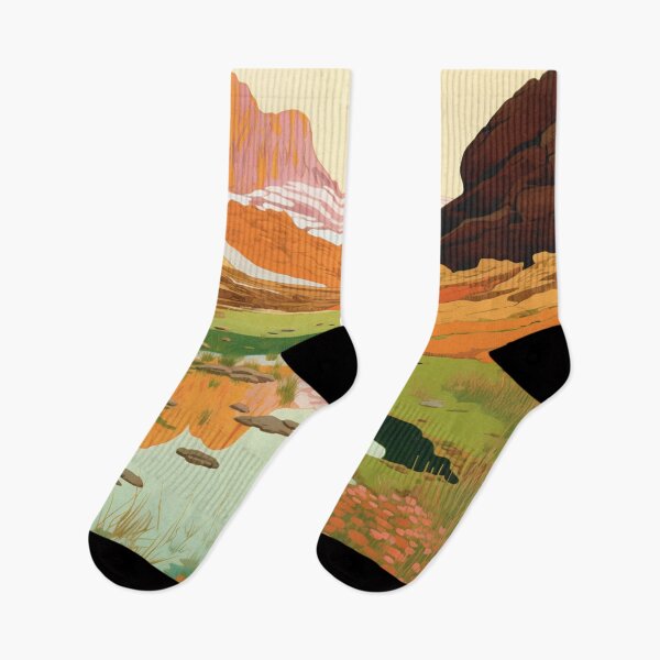 Item preview, Pink Western Landscape Mountains Boho designed and sold by trajeado14.