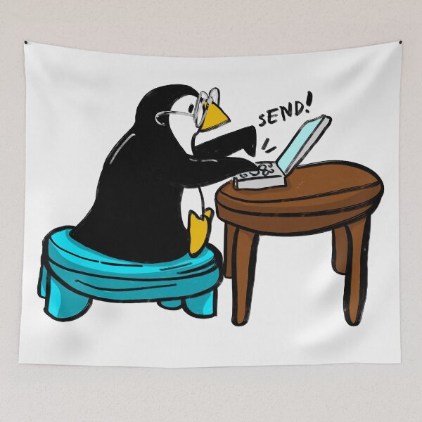 Item preview, Penguin at Work designed and sold by StetsonSketches.
