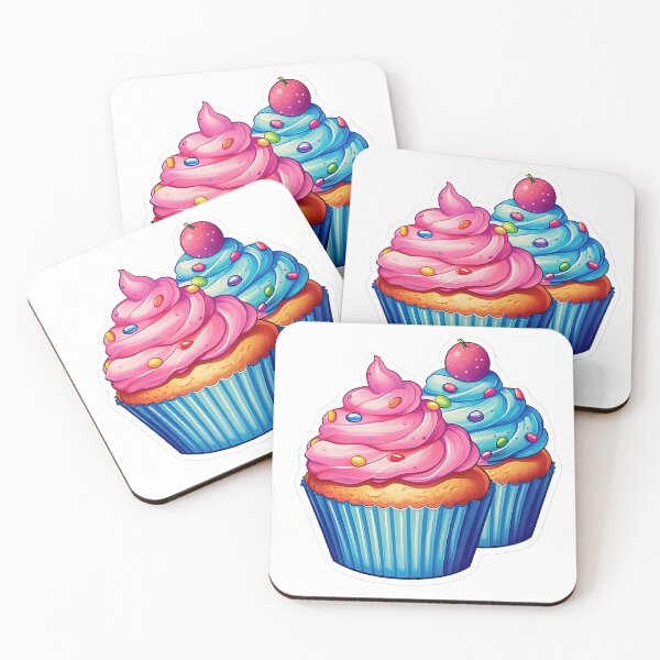 Item preview, Pink and blue cupcake designed and sold by abmkf.