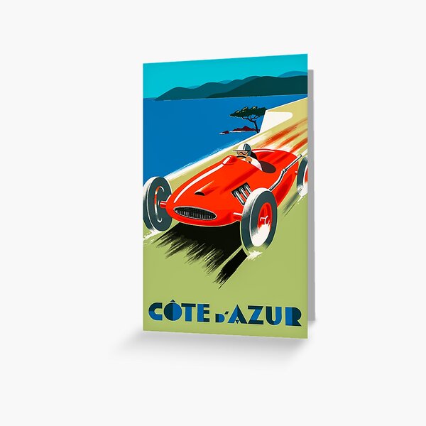 Item preview, Vintage Travel Poster Cote D'Azur France designed and sold by heartsake.