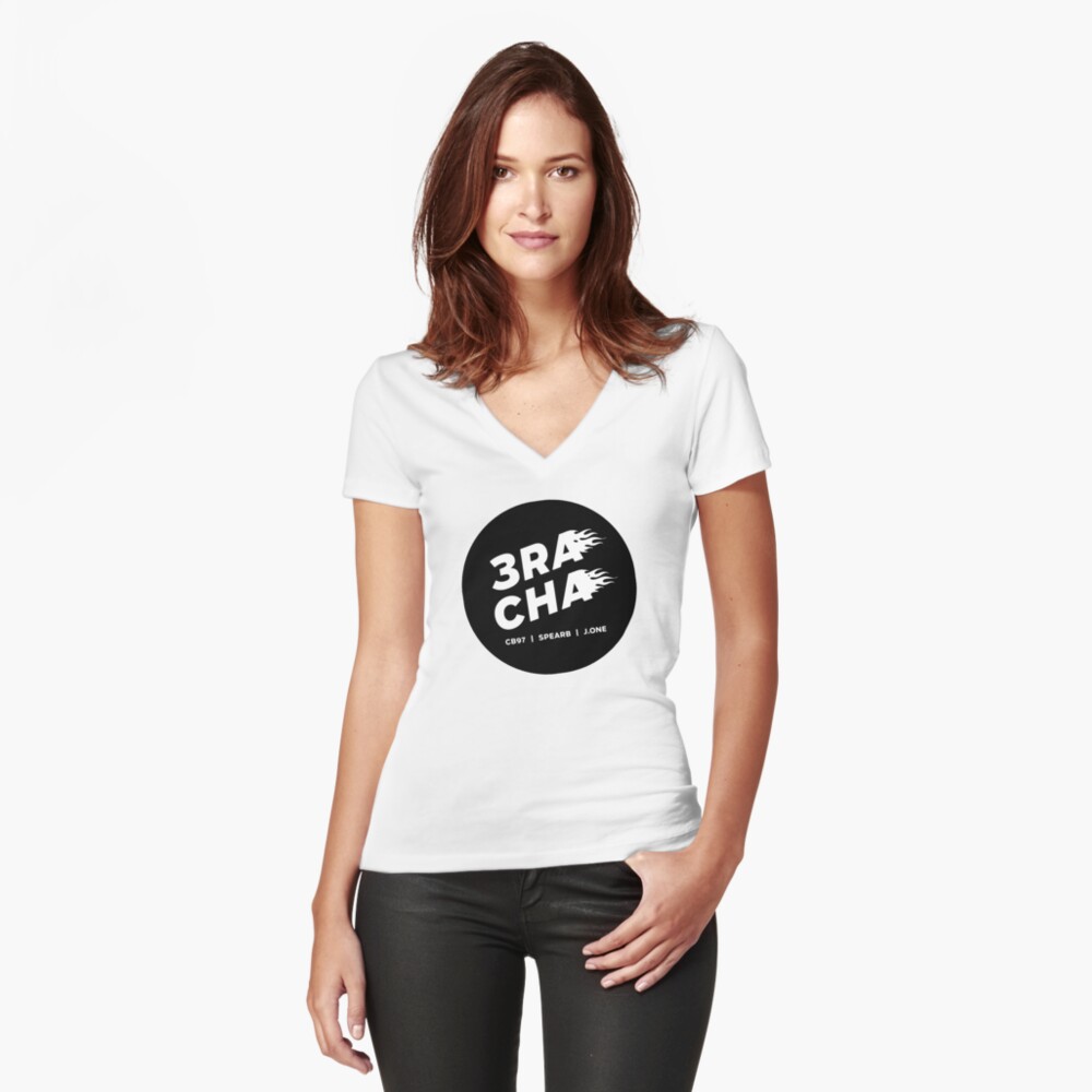 Item preview, Fitted V-Neck T-Shirt designed and sold by solightitup.