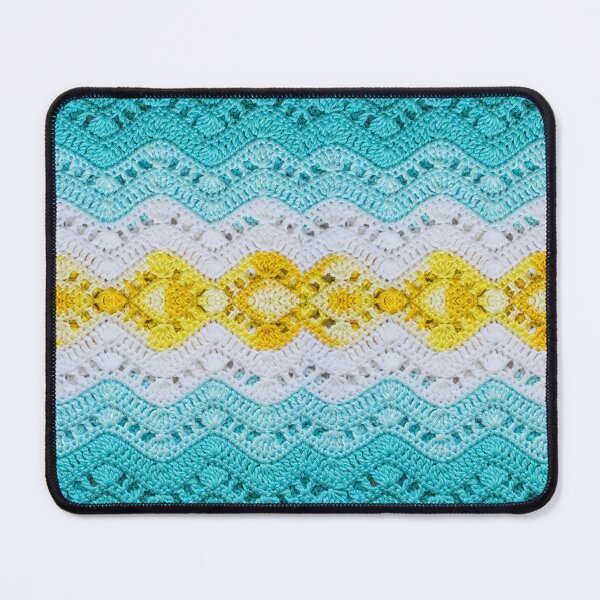 Item preview, Crochet Pattern Blue White Yellow designed and sold by Sasidenidesign.