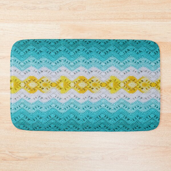 Item preview, Crochet Pattern Blue White Yellow designed and sold by Sasidenidesign.