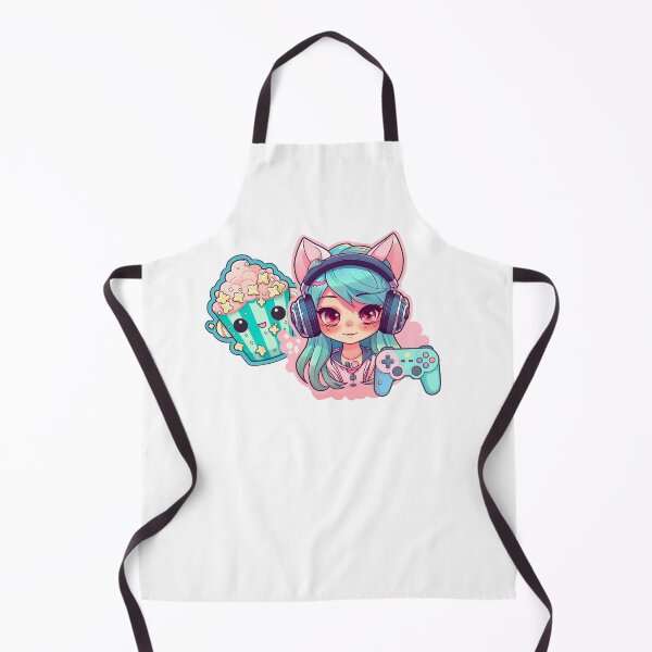 Item preview, Cute gamer girl in a day of video games and popcorn designed and sold by Dulf.