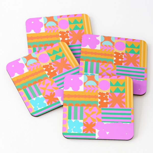 Item preview, Eye-Searing Abstract Geometric Tiles designed and sold by springstdesign.
