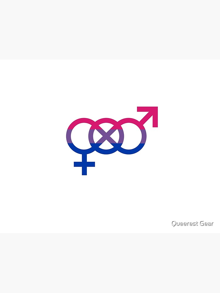 Bisexual Pride Symbol With Bisexual Flag Colors Postcard By Whitestagbrand Redbubble