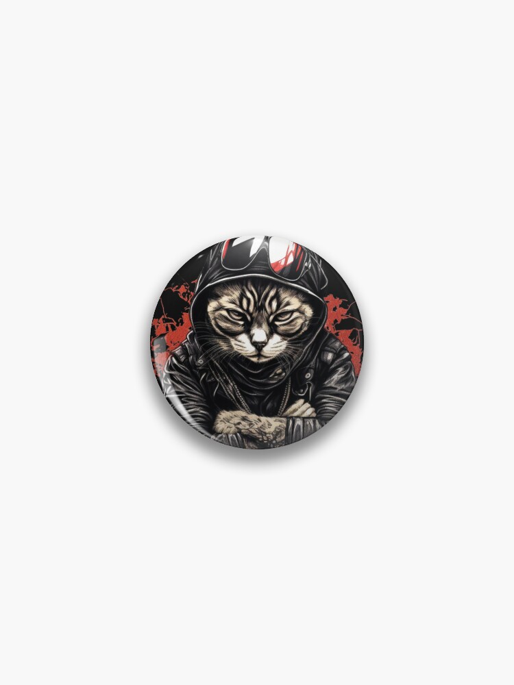 Pin on leather cat