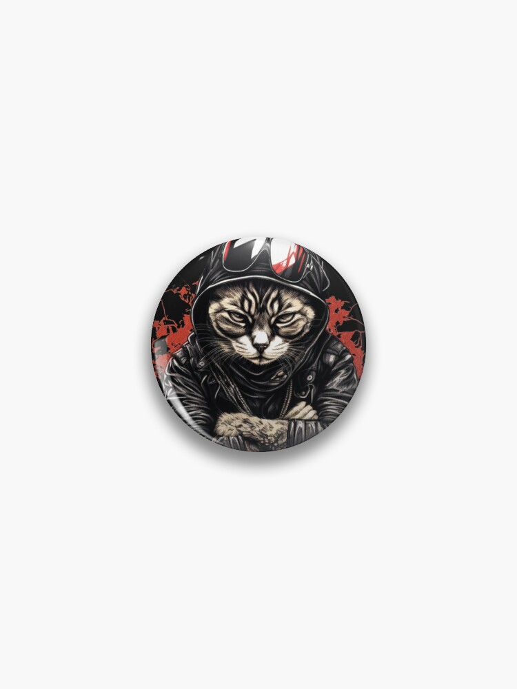 Pin en leather cat