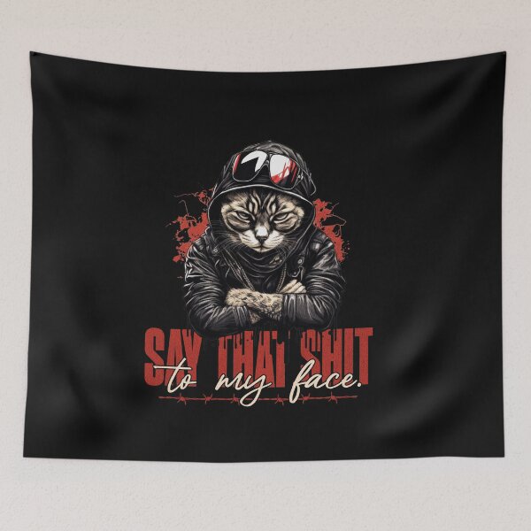 Item preview, Cool Cat with Leather Jacket, Biker Gang Cat, Mean Cat designed and sold by TNOYC.