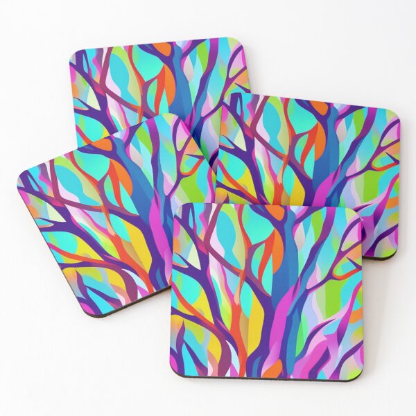 Item preview, Abstract Bright Colorful Forest designed and sold by calibrit.