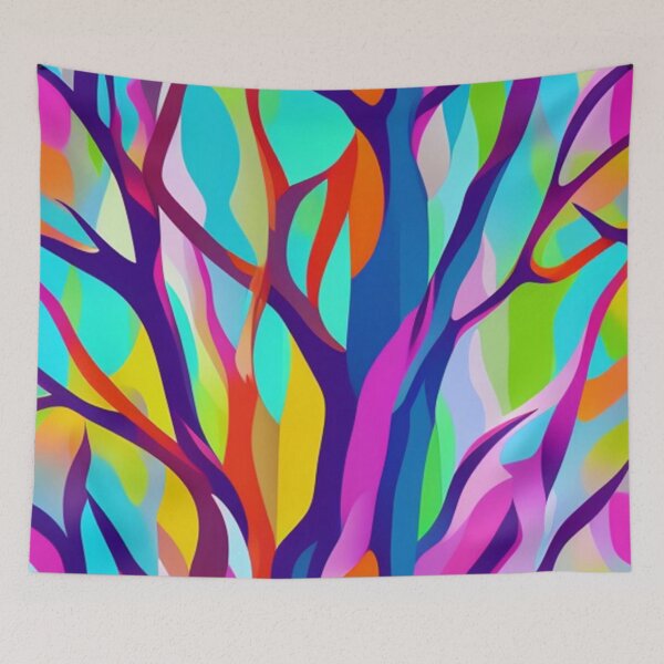 Item preview, Abstract Bright Colorful Forest designed and sold by calibrit.