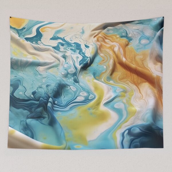 Item preview, Hand Dyed I: Marbled Fabric with Abstract Patterns and Vibrant Colors designed and sold by InsaneLEDP.