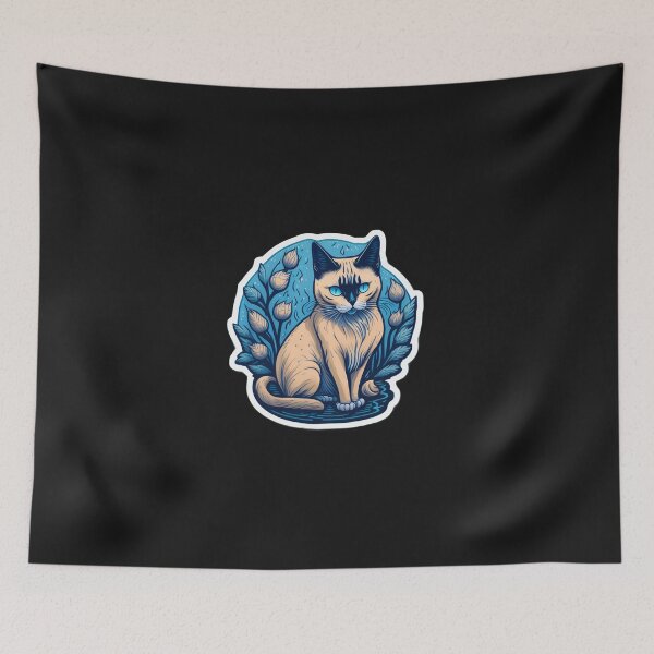 Item preview, Siamese Cat (Sticker and Print Out) designed and sold by Sir Elgin Ortiz.