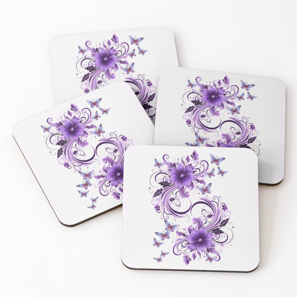 Item preview, Lilac Flowers and Butterflies, fantasy art designed and sold by LoneAngel.
