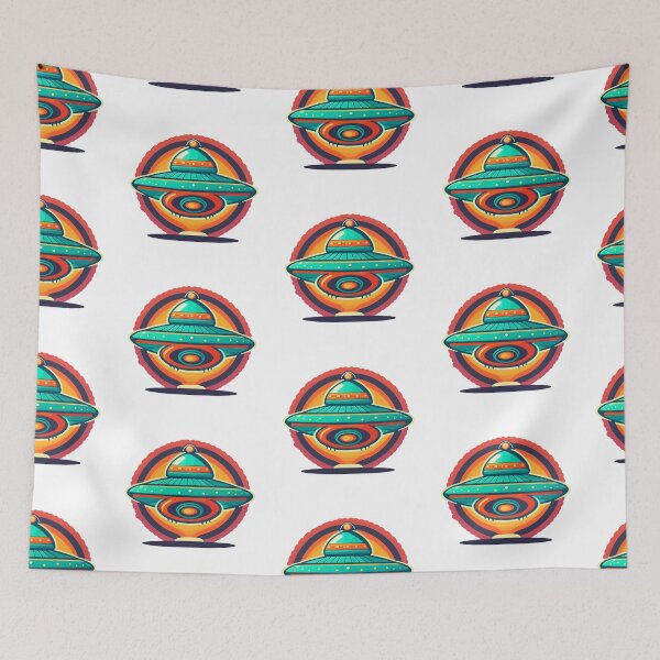 Item preview, Ufo spaceship retro abduction designed and sold by spyduckz.