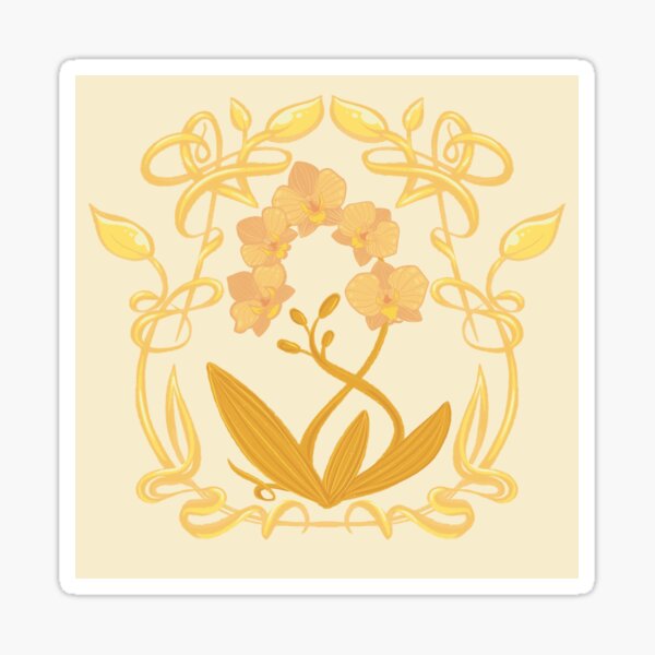 Yellow Orchid Sticker
