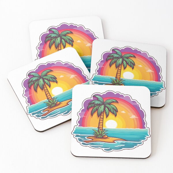 Item preview, Sunset Paradise in Kawaii Style | Cheerful and Colorful designed and sold by PopPopGfx.