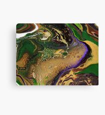 Fluid Green & Gold Canvas Print