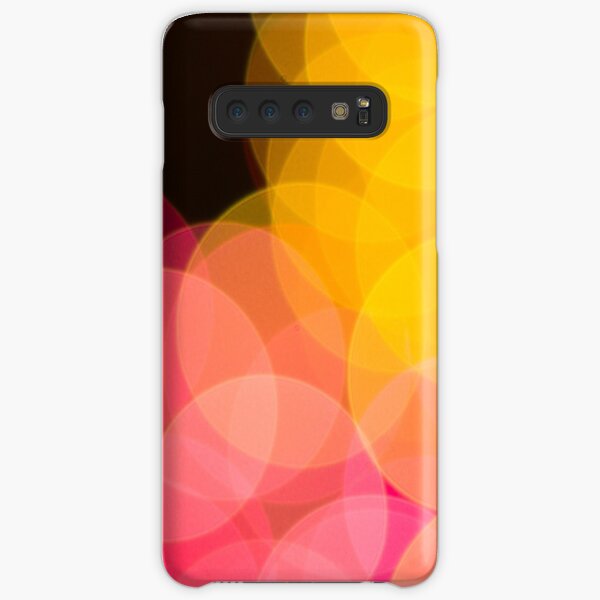 Bokeh abstract pink yellow circles Samsung Galaxy Snap Case