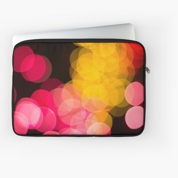 Bokeh abstract pink yellow circles Laptop Sleeve
