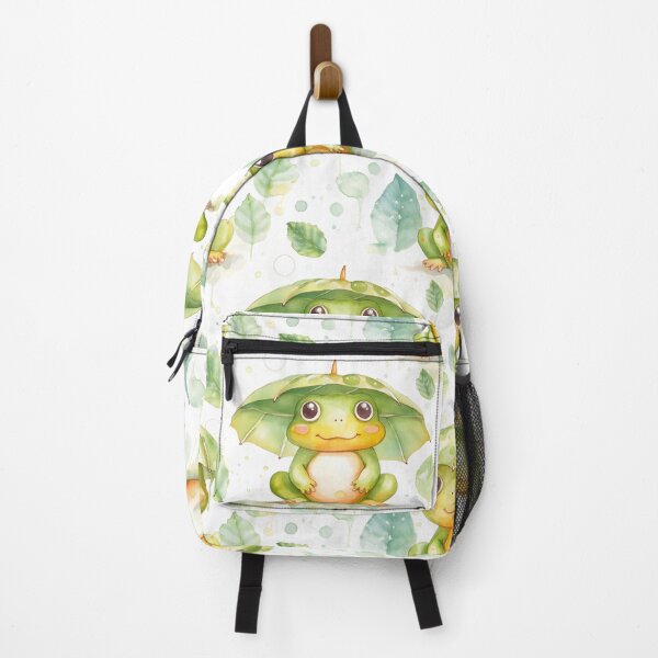 Item preview, Watercolor Cute Frog Seamless Pattern: Artistic Wildlife Design designed and sold by EnchantedPixel3.